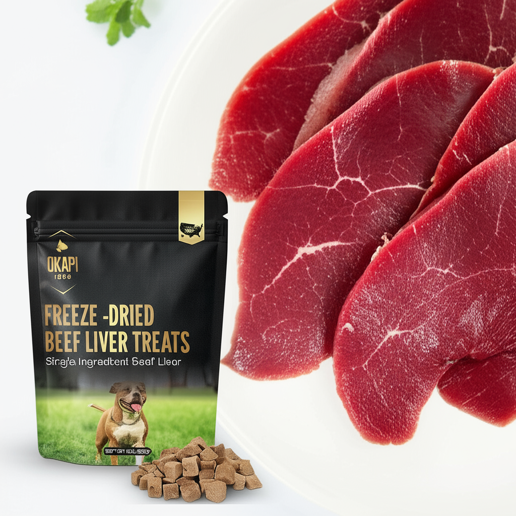 Freeze-Dried Beef Liver Dog Treats 100% Single Ingredient, High-Protein, Natural, Grain-Free Training Snacks for Dogs – Made in USA